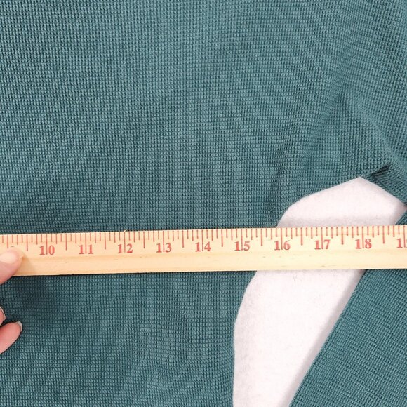 We The Free People Sweater Womens XS Teal Green Fuji Off Shoulder Thermal Top - Picture 5 of 13
